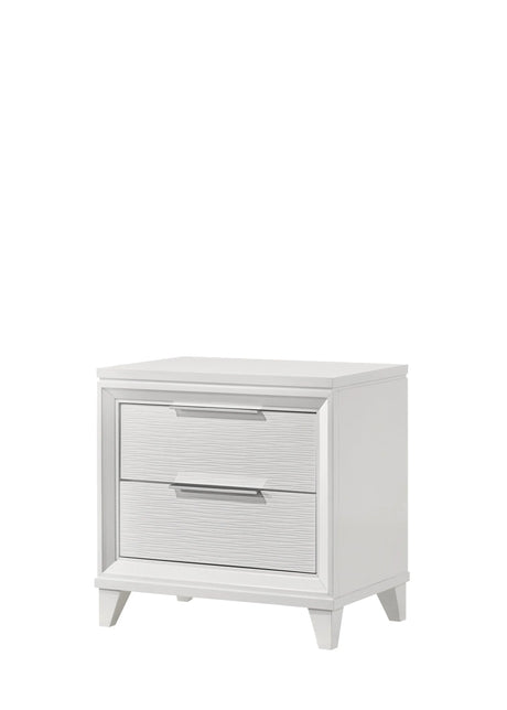Cressida White Upholstered LED Panel Bedroom Set by Crown Mark at Eve Furniture