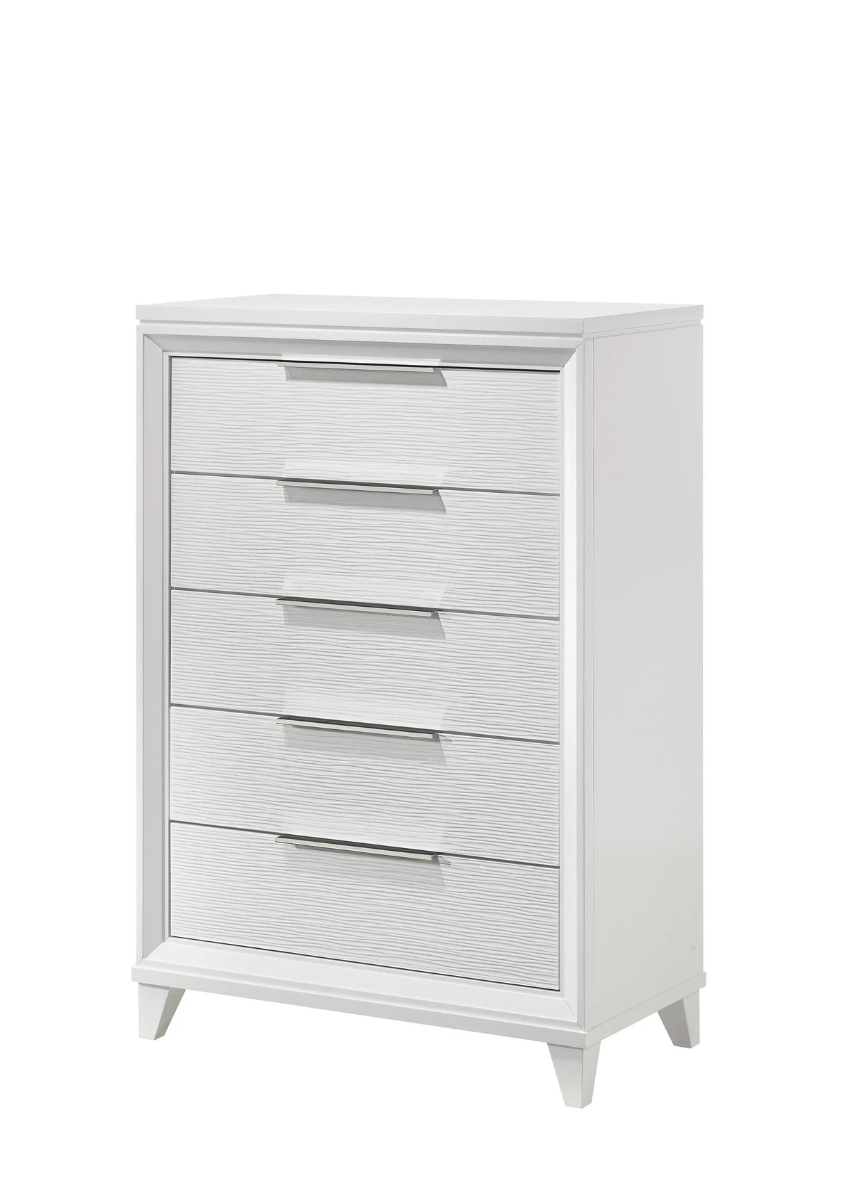 Cressida White Upholstered LED Panel Bedroom Set by Crown Mark at Eve Furniture