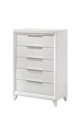 Cressida White Upholstered LED Panel Bedroom Set by Crown Mark at Eve Furniture