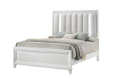 Cressida White Upholstered LED Panel Bedroom Set by Crown Mark at Eve Furniture