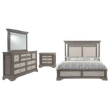 Cresswell Weathered Taupe 4-Piece Eastern King Bedroom Set by Coaster at Eve Furniture