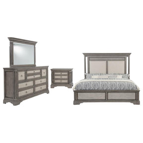 Cresswell Weathered Taupe 4-Piece Eastern King Bedroom Set by Coaster at Eve Furniture