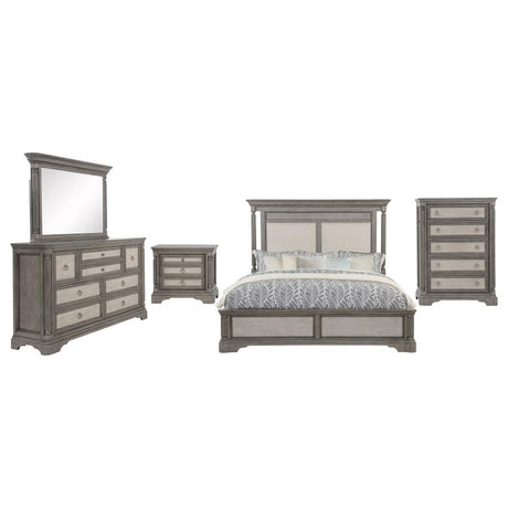 Cresswell Weathered Taupe 5-Piece Queen Bedroom Set by Coaster at Eve Furniture