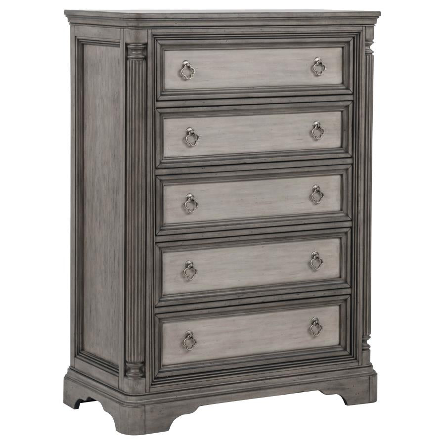 Cresswell Weathered Taupe 5-Piece Queen Storage Bedroom Set by Coaster at Eve Furniture