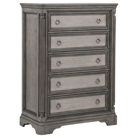 Cresswell Weathered Taupe 5-Piece Queen Storage Bedroom Set by Coaster at Eve Furniture