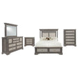 Cresswell Weathered Taupe 5-Piece Queen Storage Bedroom Set by Coaster at Eve Furniture