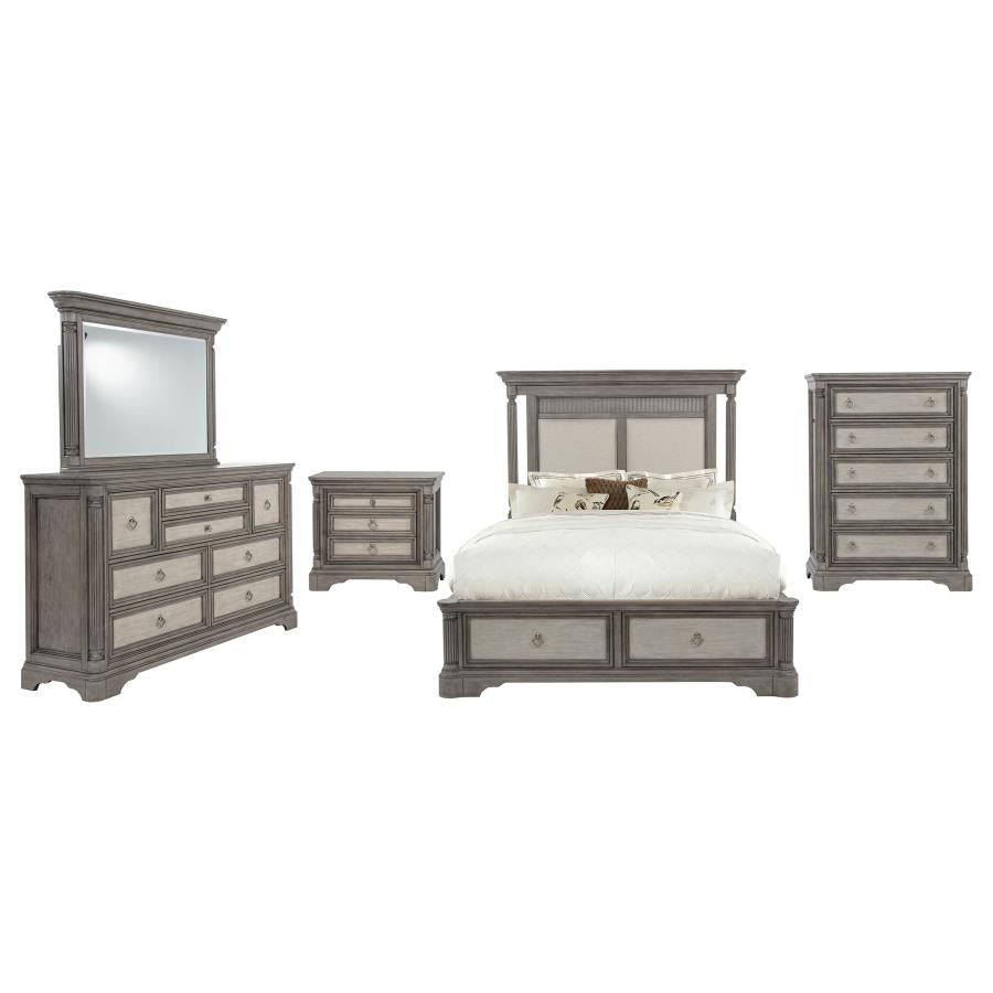 Cresswell Weathered Taupe 5-Piece Queen Storage Bedroom Set by Coaster at Eve Furniture