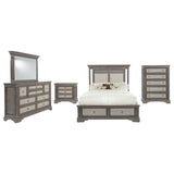 Cresswell Weathered Taupe 5-Piece Queen Storage Bedroom Set by Coaster at Eve Furniture