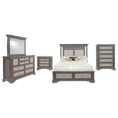 Cresswell Weathered Taupe 5-Piece Queen Storage Bedroom Set by Coaster at Eve Furniture
