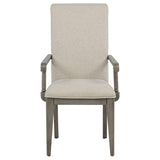 Cresswell Upholstered Dining Arm Chair Tan (Set of 2) by Coaster at Eve Furniture