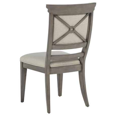 Cresswell Upholstered Dining Side Chair Tan (Set of 2) by Coaster at Eve Furniture