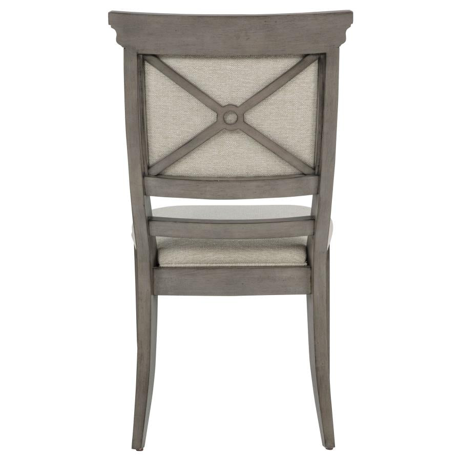 Cresswell Upholstered Dining Side Chair Tan (Set of 2) by Coaster at Eve Furniture