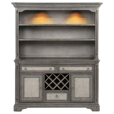 Cresswell Weathered Taupe 2-door 3-drawer Buffet and Hutch by Coaster at Eve Furniture