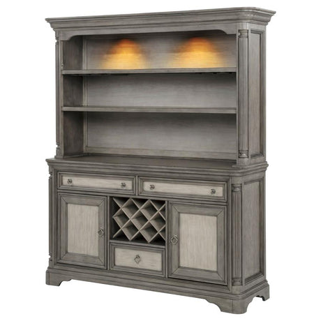 Cresswell Weathered Taupe 2-door 3-drawer Buffet and Hutch by Coaster at Eve Furniture
