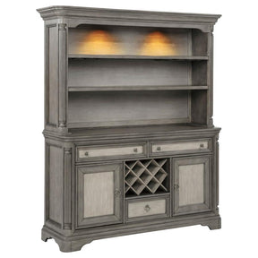 Cresswell Weathered Taupe 2-door 3-drawer Buffet and Hutch by Coaster at Eve Furniture