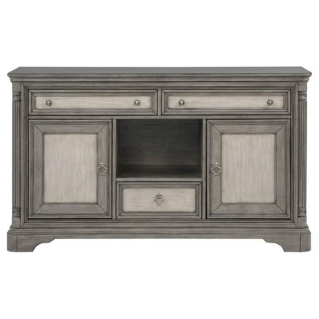 Cresswell Weathered Taupe 2-door 3-drawer Wine Storage Buffet by Coaster at Eve Furniture