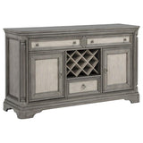 Cresswell Weathered Taupe 2-door 3-drawer Wine Storage Buffet by Coaster at Eve Furniture