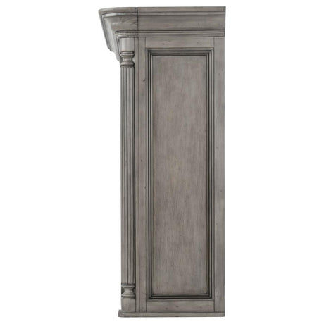 Cresswell Weathered Taupe 2-tier Touch Light Hutch Display Cabinet by Coaster at Eve Furniture