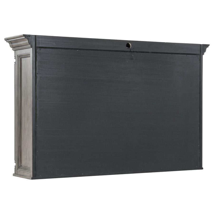 Cresswell Weathered Taupe 2-tier Touch Light Hutch Display Cabinet by Coaster at Eve Furniture