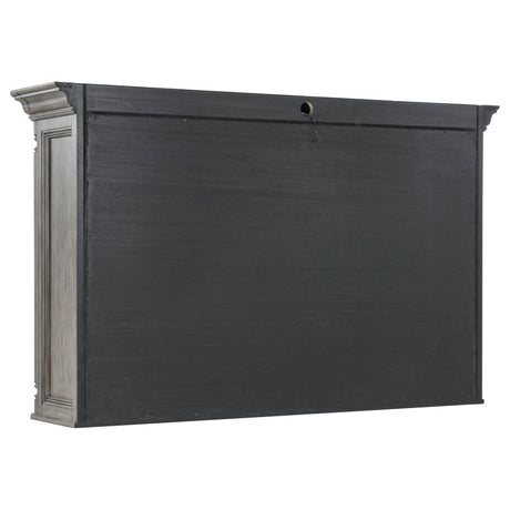 Cresswell Weathered Taupe 2-tier Touch Light Hutch Display Cabinet by Coaster at Eve Furniture