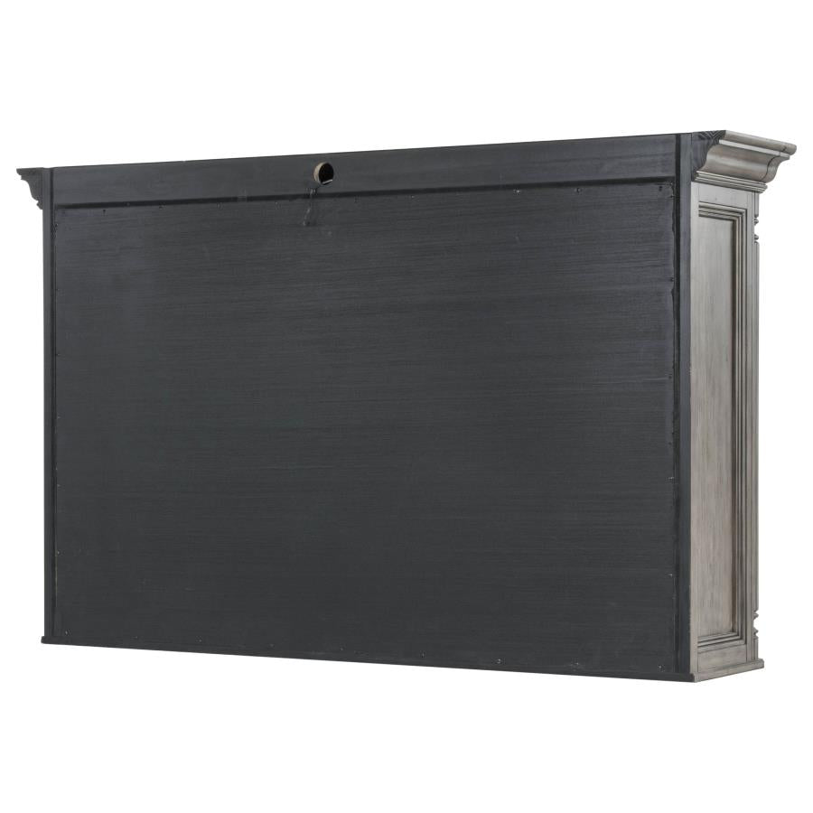 Cresswell Weathered Taupe 2-tier Touch Light Hutch Display Cabinet by Coaster at Eve Furniture