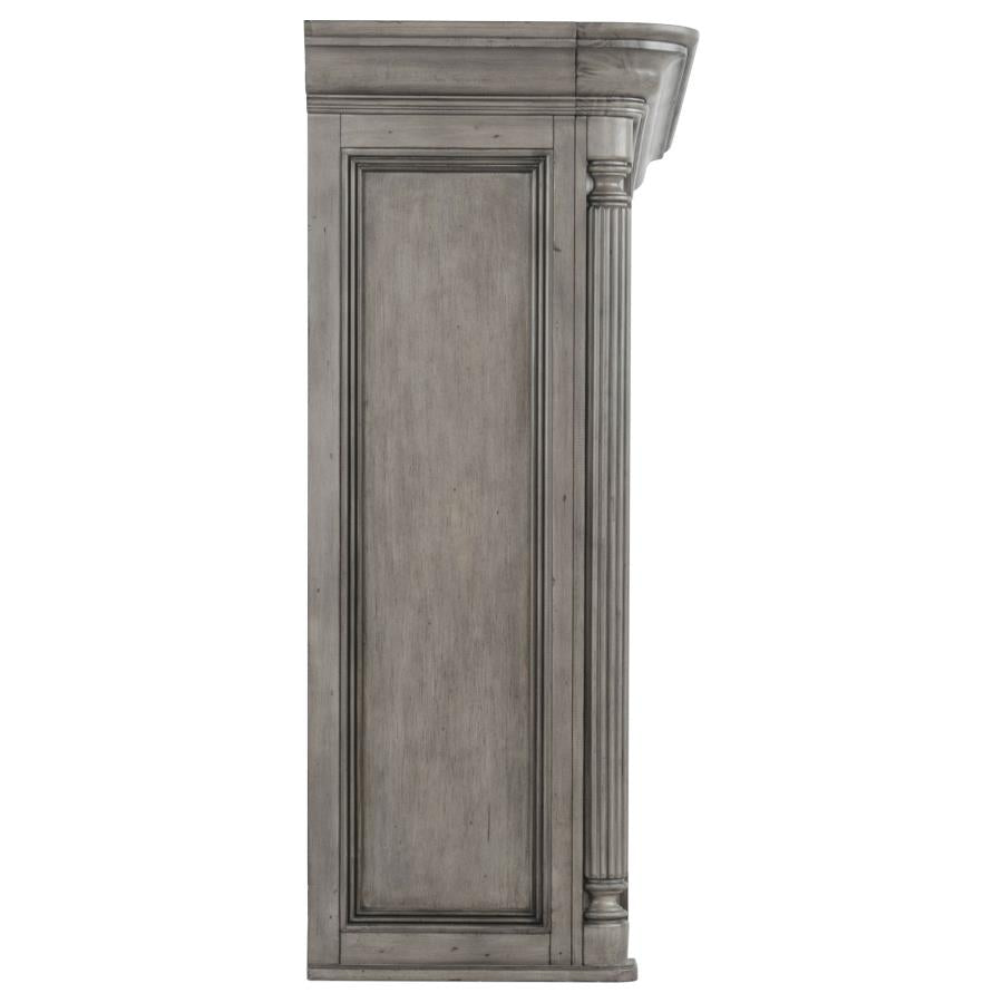 Cresswell Weathered Taupe 2-tier Touch Light Hutch Display Cabinet by Coaster at Eve Furniture