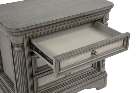 Cresswell Weathered Taupe 3-drawer Nightstand Bedside Table by Coaster at Eve Furniture