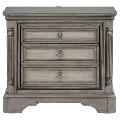 Cresswell Weathered Taupe 3-drawer Nightstand Bedside Table by Coaster at Eve Furniture