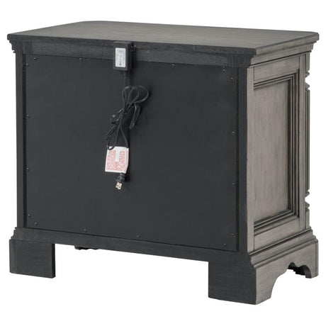 Cresswell Weathered Taupe 3-drawer Nightstand Bedside Table by Coaster at Eve Furniture