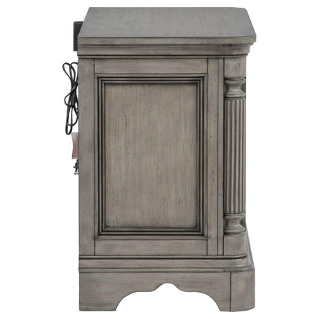 Cresswell Weathered Taupe 3-drawer Nightstand Bedside Table by Coaster at Eve Furniture