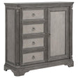 Cresswell Weathered Taupe 4-drawer Door Chest with Hidden Storage by Coaster at Eve Furniture