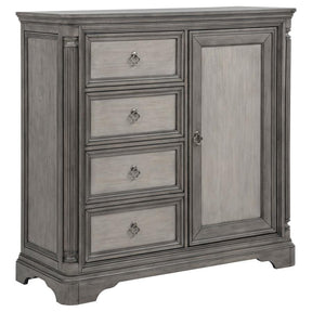Cresswell Weathered Taupe 4-drawer Door Chest with Hidden Storage by Coaster at Eve Furniture