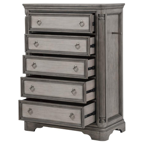 Cresswell Weathered Taupe 5-drawer Chest of Drawers by Coaster at Eve Furniture
