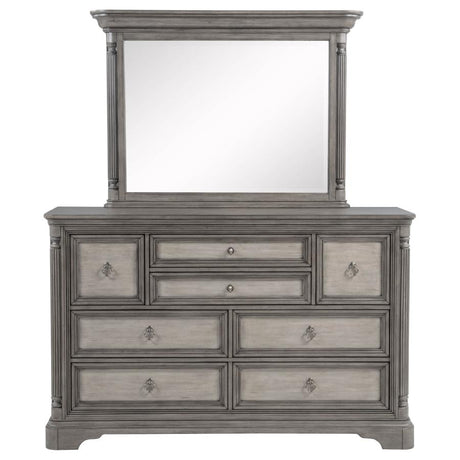 Cresswell Weathered Taupe 8-drawer Dresser with Mirror by Coaster at Eve Furniture