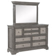Cresswell Weathered Taupe 8-drawer Dresser with Mirror by Coaster at Eve Furniture