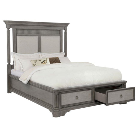 Cresswell Weathered Taupe Queen Storage Platform Bed by Coaster at Eve Furniture