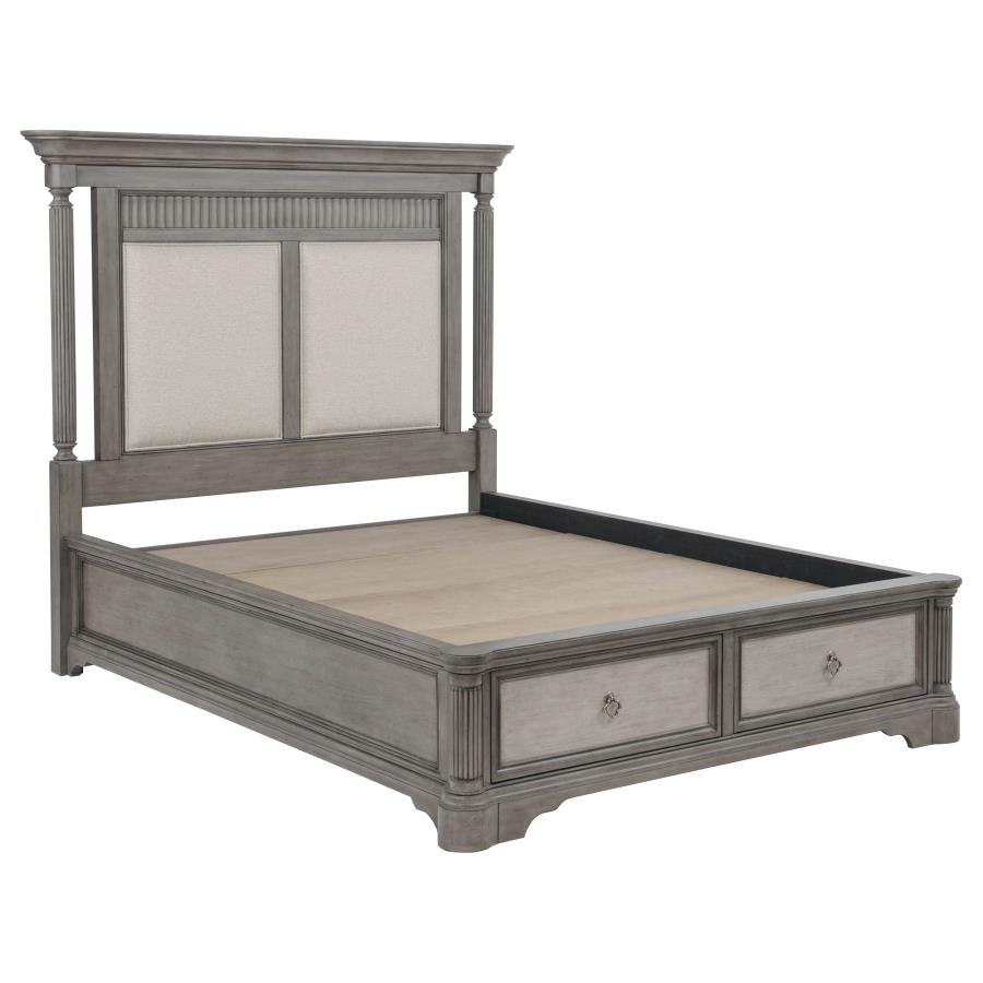 Cresswell Weathered Taupe Queen Storage Platform Bed by Coaster at Eve Furniture
