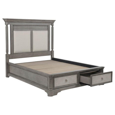 Cresswell Weathered Taupe Queen Storage Platform Bed by Coaster at Eve Furniture