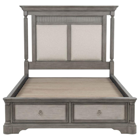 Cresswell Weathered Taupe Queen Storage Platform Bed by Coaster at Eve Furniture