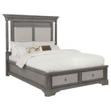 Cresswell Weathered Taupe Queen Storage Platform Bed by Coaster at Eve Furniture
