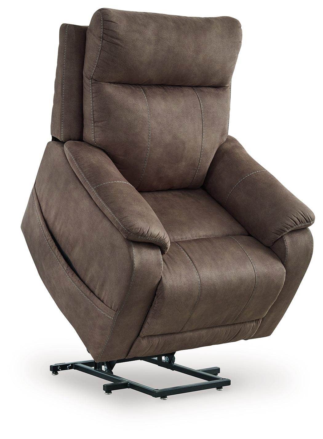 Crestmeade Espresso Power Lift Recliner by Ashley at Eve Furniture