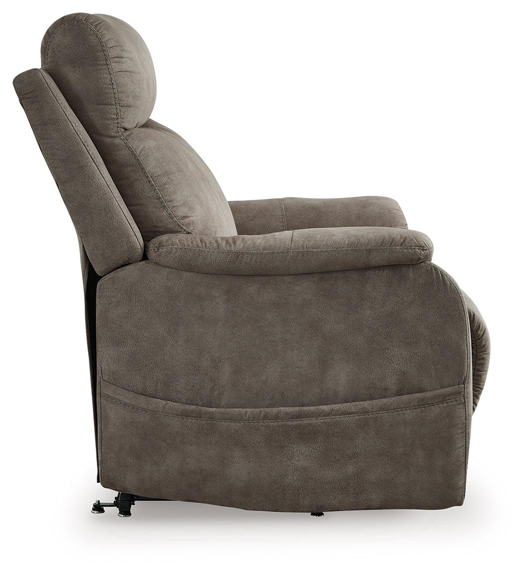 Crestmeade Fossil Power Lift Recliner by Ashley at Eve Furniture
