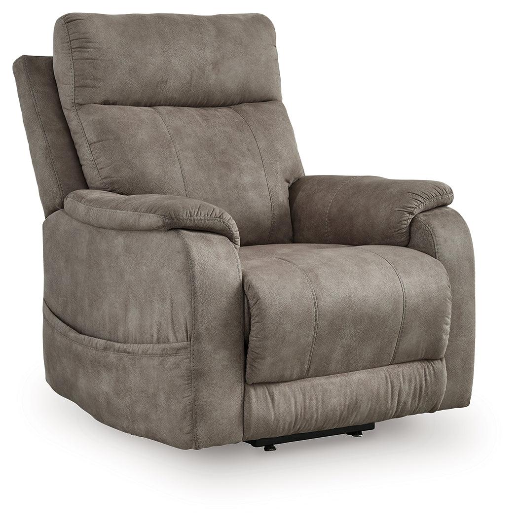 Crestmeade Fossil Power Lift Recliner by Ashley at Eve Furniture