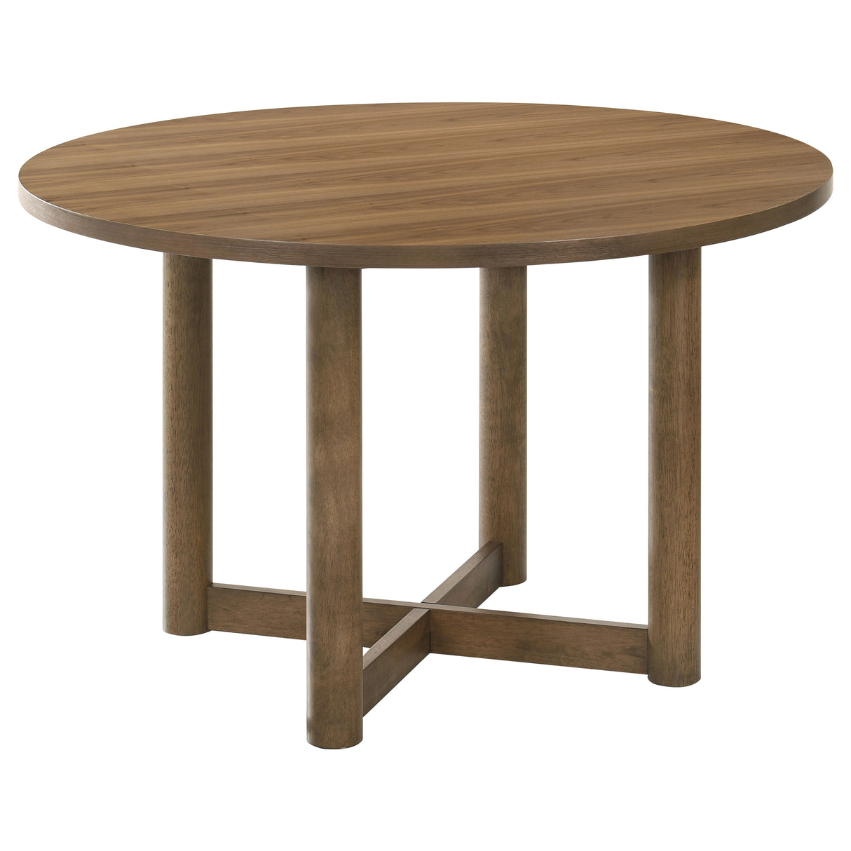 Crestmore Walnut 5-Piece 46-inch Round Wood Dining Room Set