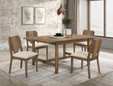 Crestmore Walnut 5-piece Rectangular Dining Table Set by Coaster at Eve Furniture