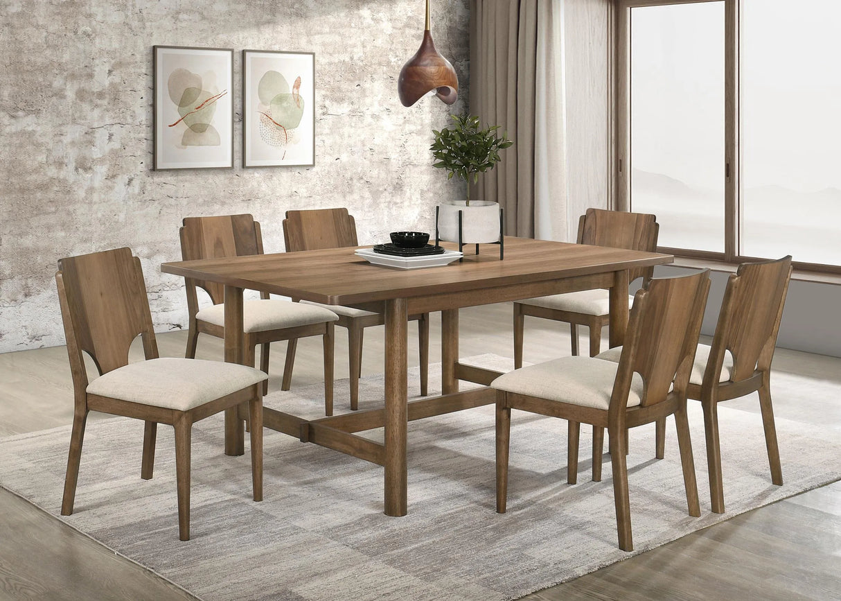 Crestmore Walnut Rectangular Wood Dining Table by Coaster at Eve Furniture