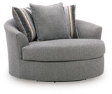 Creston Heights Smolder Oversized Swivel Accent Chair by Ashley at Eve Furniture