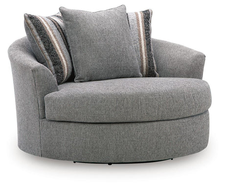 Creston Heights Smolder Oversized Swivel Accent Chair by Ashley at Eve Furniture