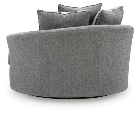Creston Heights Smolder Oversized Swivel Accent Chair by Ashley at Eve Furniture
