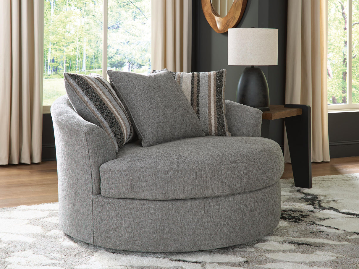 Creston Heights Smolder Oversized Swivel Accent Chair by Ashley at Eve Furniture
